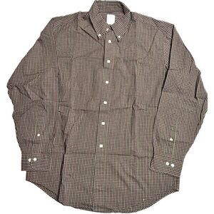 Brooks Brothers 346 Men’s Size M Maroon‎ Checkered Plaid Dress Shirt Button Down